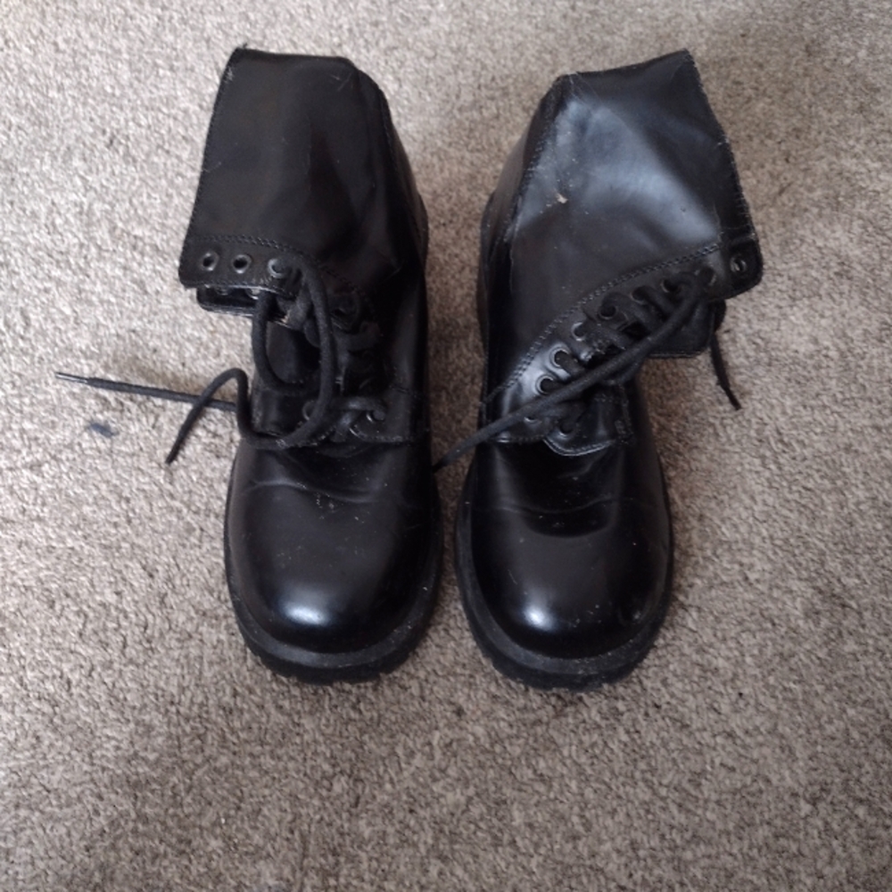Chunky heel combat boots
